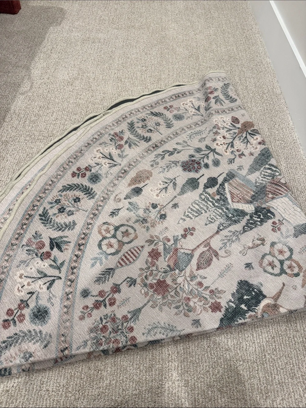 Ruggable • 6’ Round Juniper Neutral Multicolor Flatwoven Washable Rug